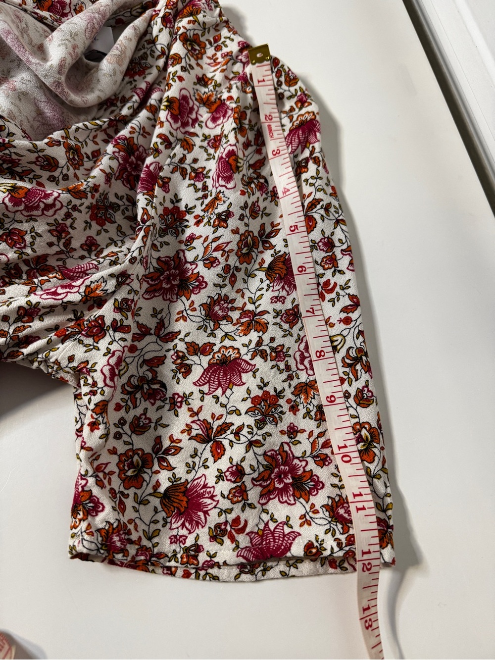 Old Navy Womens Floral Short Sleeve Dress Size M White Pink Cottagecore Milkmaid - Picture 5 of 11